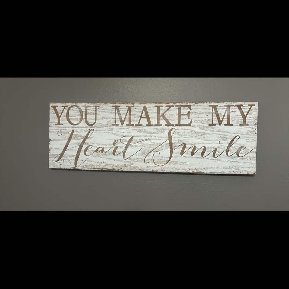 Rustic White and Brown Wall Sign